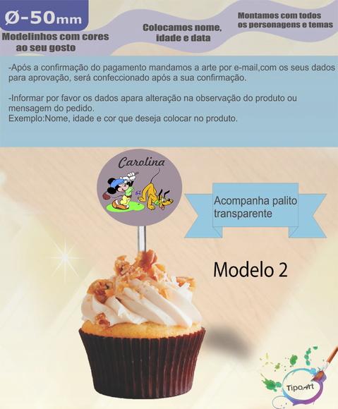 Topper 5 cm -turma do Mickey