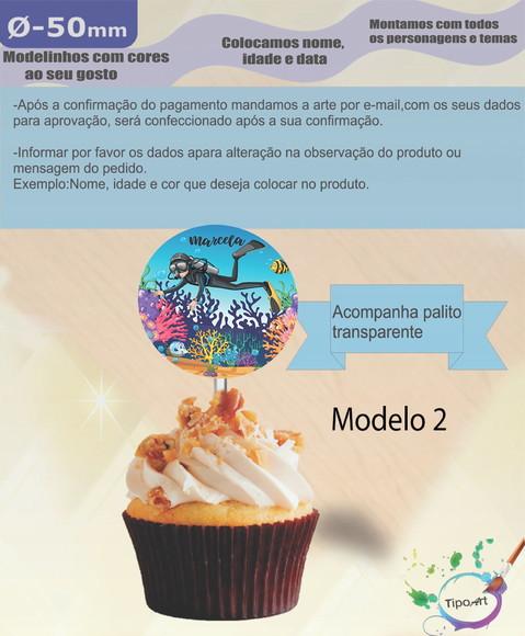 Topper-aquário- 5 cm