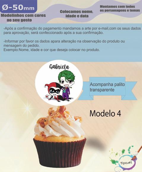 Topper-arlequina- 5 cm