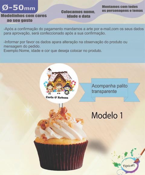 Topper-joão e Maria- 5 cm