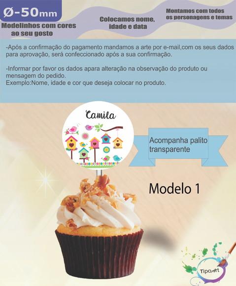 Topper-jardim Encantado- 5 cm