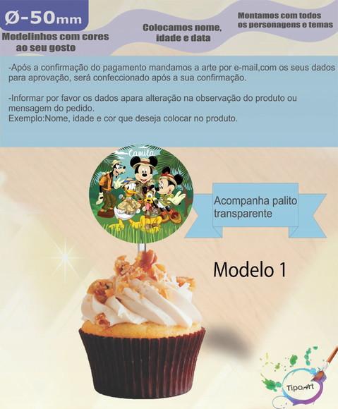 Topper-mickey Safari 5 cm