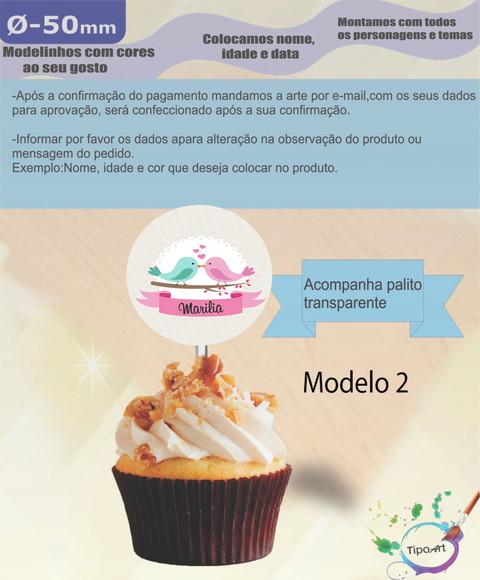 Topper-passarinho- 5 cm