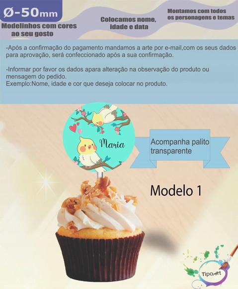 Topper-passarinho- 5 cm