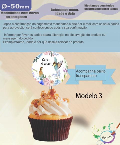 Topper-passarinho- 5 cm
