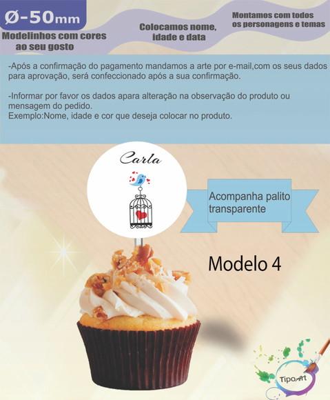 Topper-passarinho- 5 cm