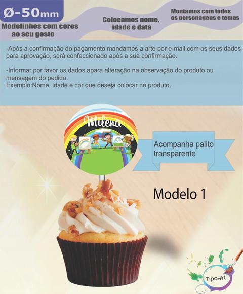 Topper-pintando o 7- 5 cm