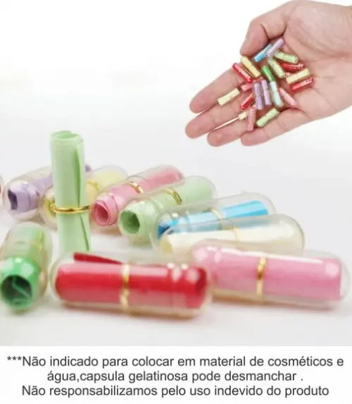 100 Mini Cápsulas Pílulas Mensagens/sem Nada Escrito