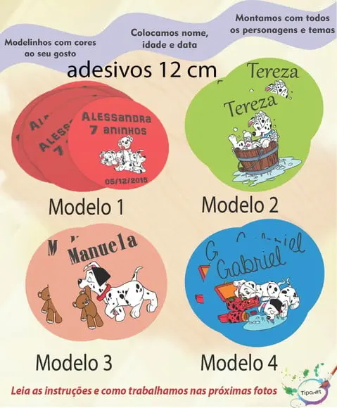 Adesivo 12 Cm-101 Dalmatas