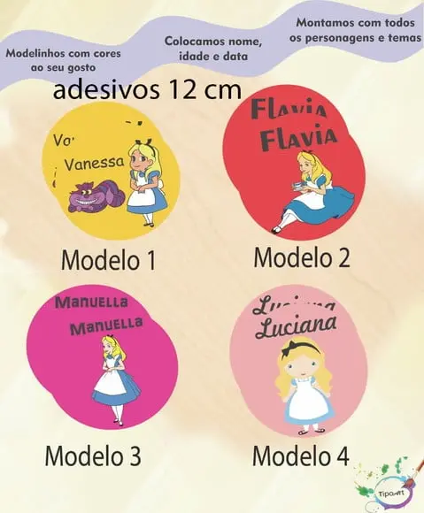 Adesivo 12 Cm-alice