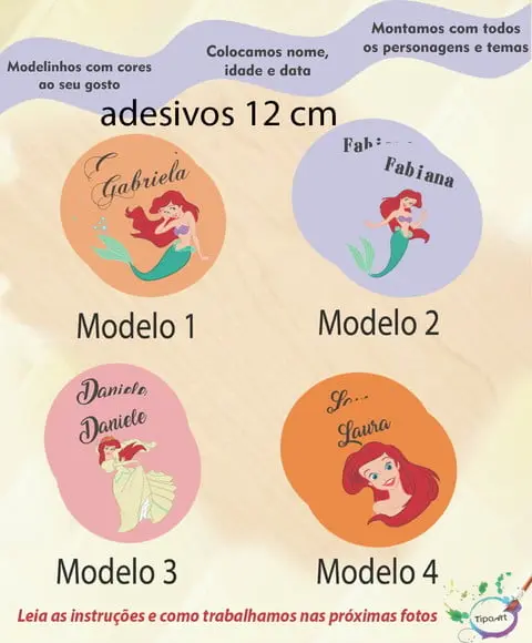 Adesivo 12 Cm-ariel