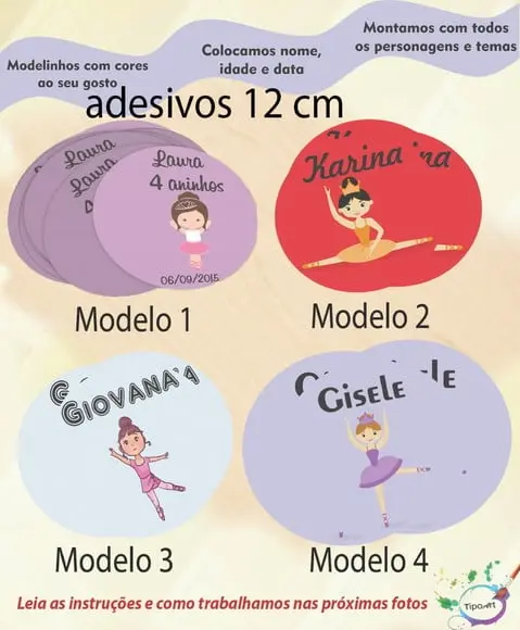 Adesivo 12 Cm-bailarina