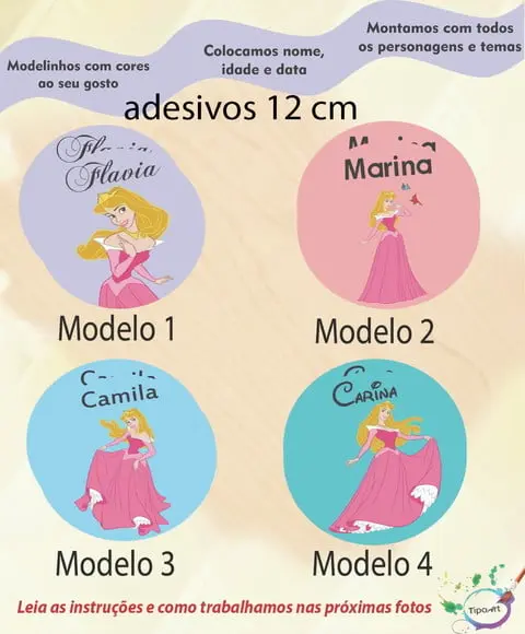 Adesivo 12 Cm-aurora