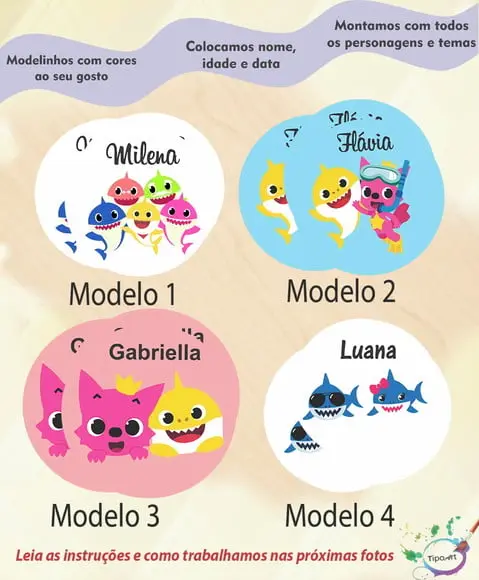 Adesivo 12 Cm-baby Shark