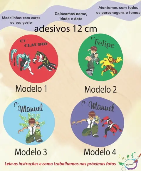 Adesivo 12 Cm-ben 10