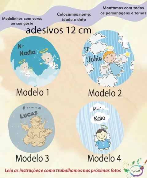 Adesivo 12 Cm-batizado