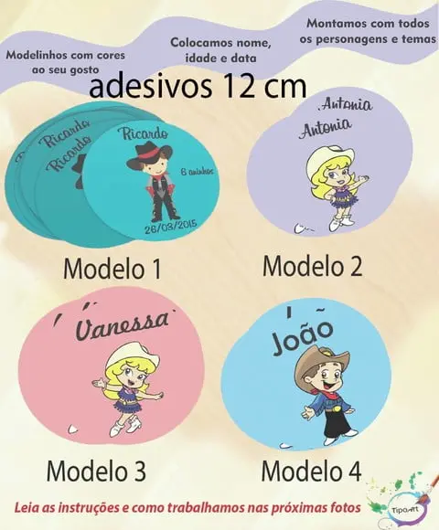 Adesivo 12 Cm-cowboy