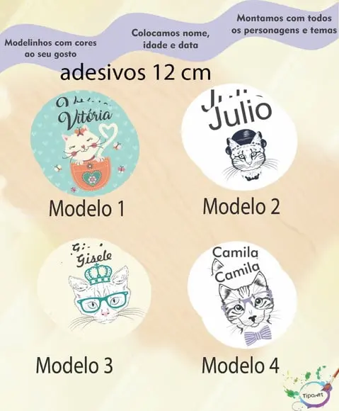Adesivo 12 Cm-gatinho
