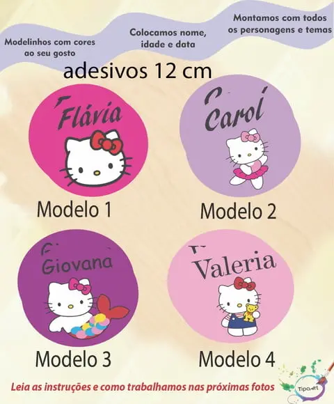 Adesivo 12 Cm-hello Kitty