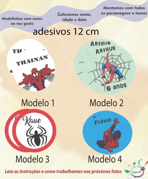 Adesivo 12 Cm-homem Aranha
