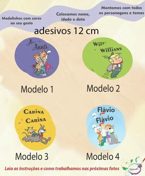 Adesivo 12 Cm-jetsons