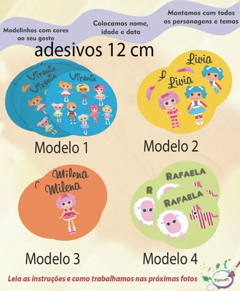 Adesivo 12 Cm-lalaloopsy