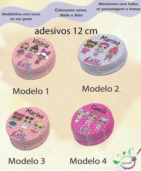 Adesivo 12 Cm-lol