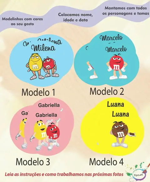 Adesivo 12 Cm-m&m
