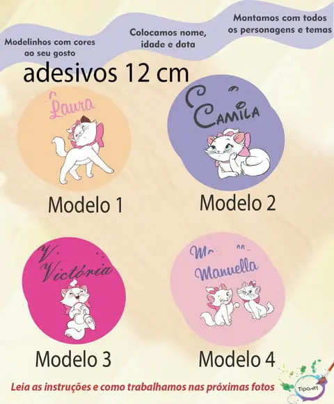Adesivo 12 Cm-marie