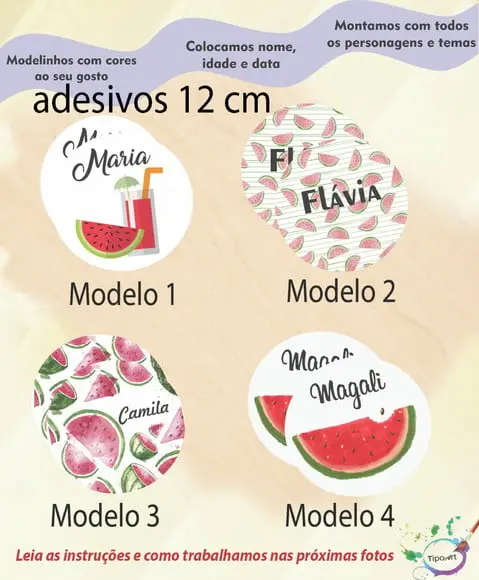 Adesivo 12 Cm-melancia