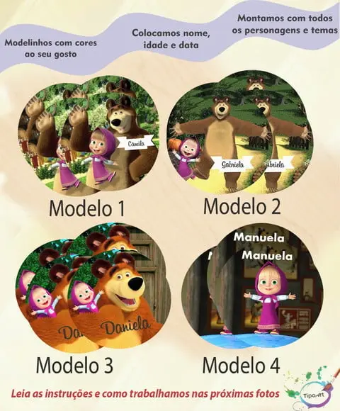 Adesivo 12 Cm-masha