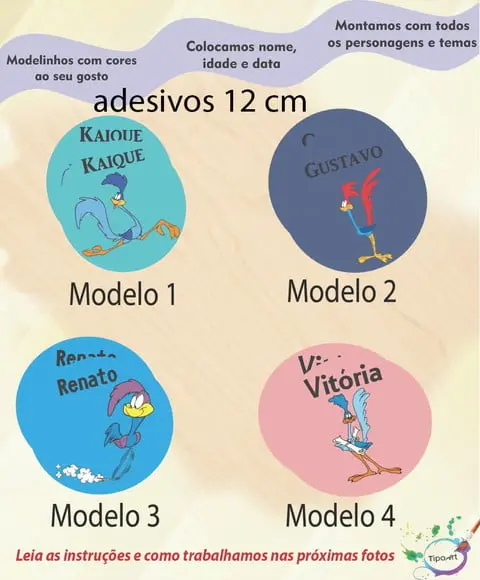 Adesivo 12 Cm-papaleguas