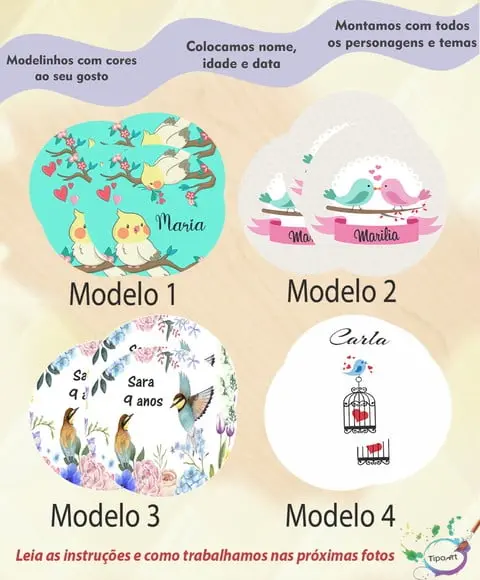 Adesivo 12 Cm-pássaros