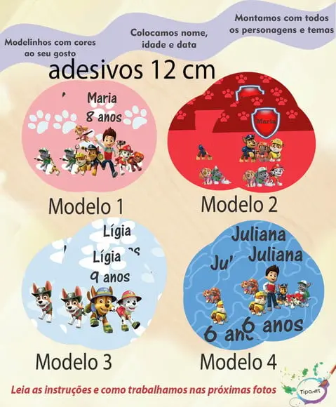 Adesivo 12 Cm-patrulha Canina