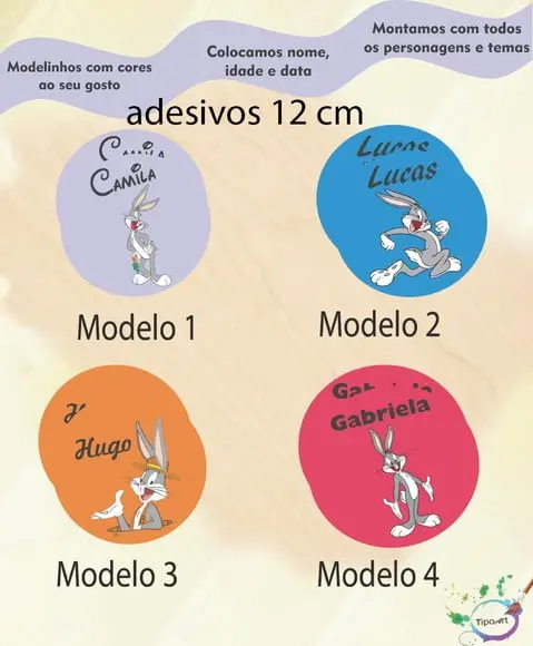 Adesivo 12 Cm-pernalonga