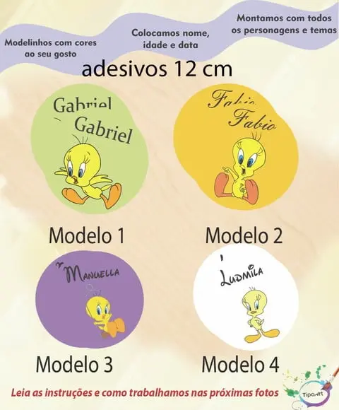 Adesivo 12 Cm-piu Piu