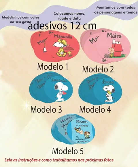 Adesivo 12 Cm-snoopy