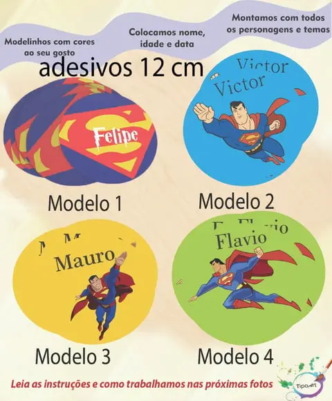 Adesivo 12 Cm-super Homem
