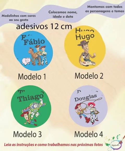 Adesivo 12 Cm-toy Story