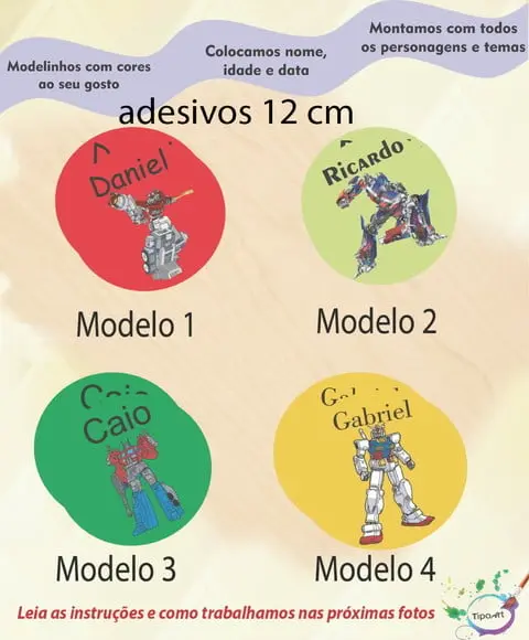 Adesivo 12 Cm-transformers