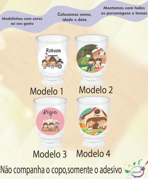 Adesivo 3,5 Cm- João e Maria