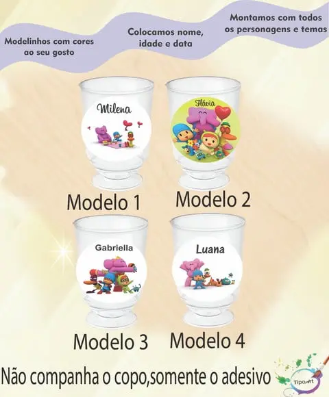 Adesivo 3,5 Cm- Pocoyo