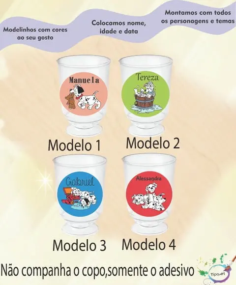 Adesivo 3,5 Cm-101 Dalmatas