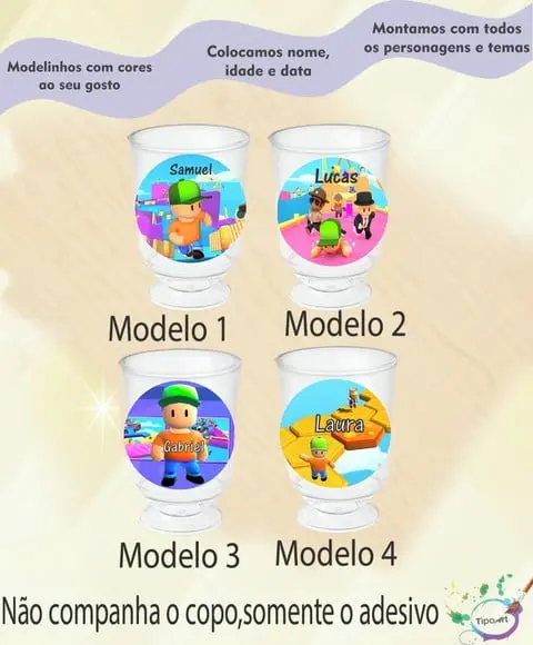 Adesivo 3,5 Cm- Stumble Guys