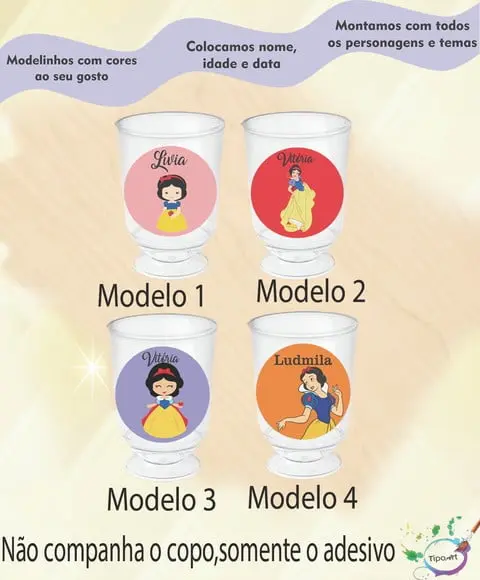 Adesivo 3,5 Cm-branca de Neve