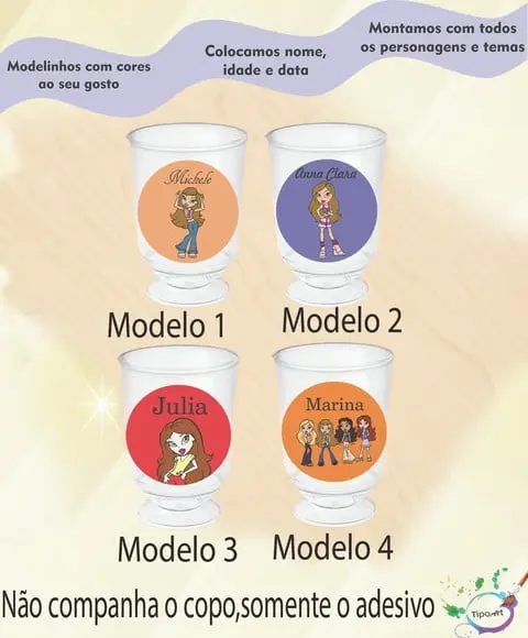 Adesivo 3,5 Cm-bratz