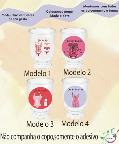 Adesivo 3,5 Cm-chá de Lingerie#2