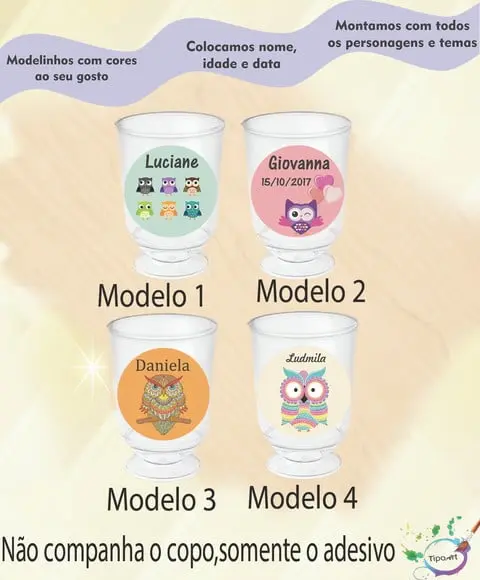 Adesivo 3,5 Cm-coruja