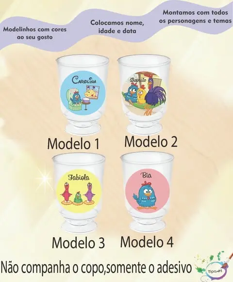 Adesivo 3,5 Cm-galinha Pintadinha