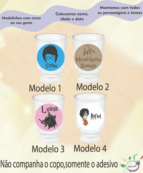 Adesivo 3,5 Cm-harry Potter-modelo 1